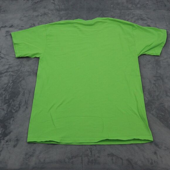 Piece Love Workout Shirt Men L Green Gildan Short Sleeve Crew Graphic Print T - Picture 12 of 15